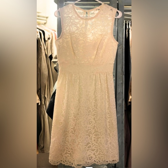 Kate Spade floral lace sheath dress in cream EUC size 6 $348 - Picture 3 of 8